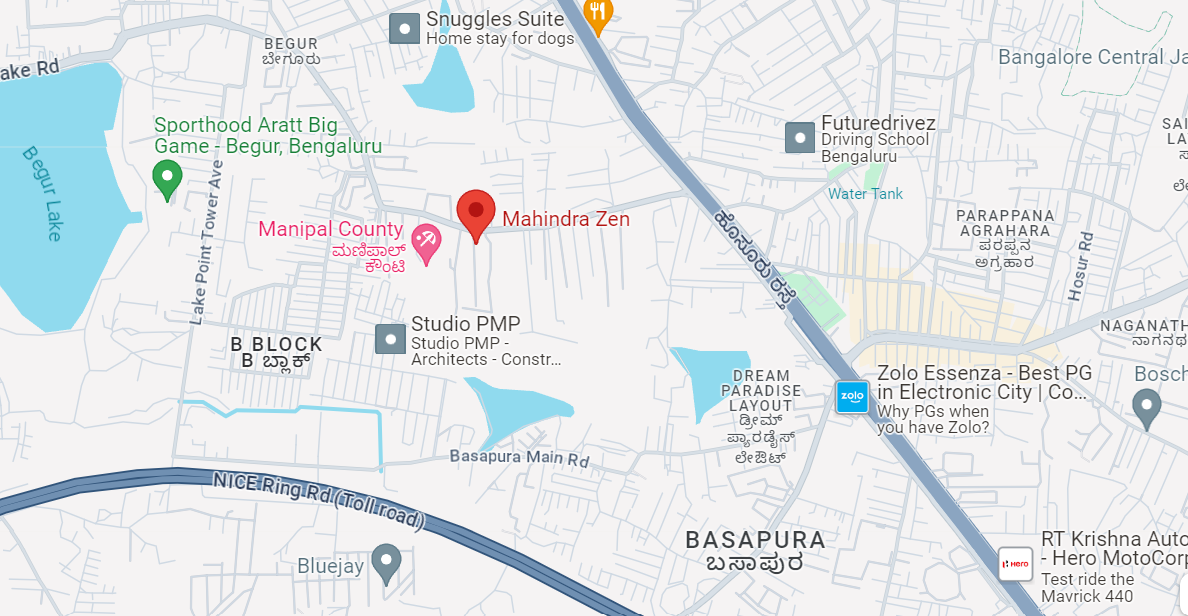 Mahindra Malgudi Location Map